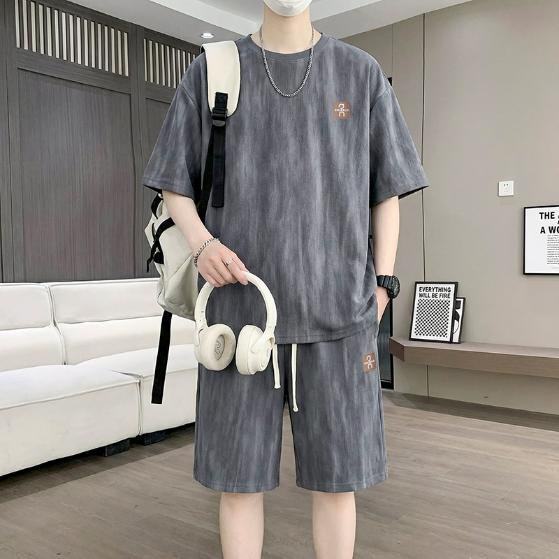 【T-Shirt + 5-Point Shorts】Men' - مراجعة Street Fashion For Man وسعره