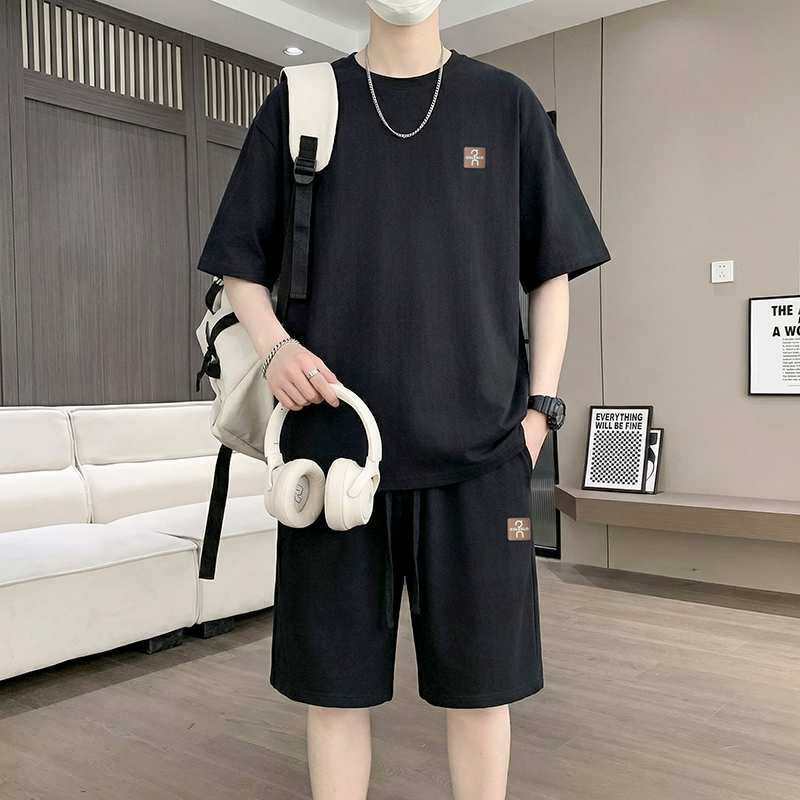 【T-Shirt + 5-Point Shorts】Men' - مراجعة Street Fashion For Man وسعره