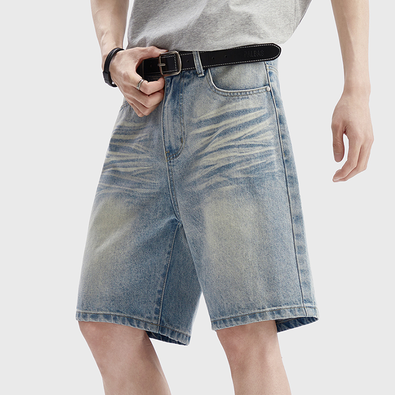 Vintage Washed Denim Shorts Me - مراجعة Street Fashion Baggy وسعره