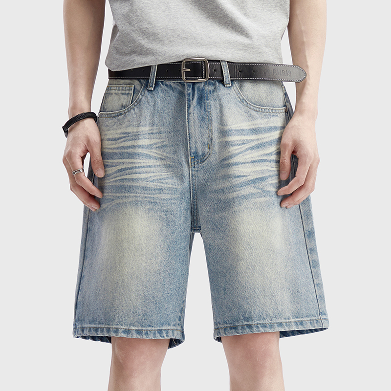 Vintage Washed Denim Shorts Me - مراجعة Street Fashion Baggy وسعره