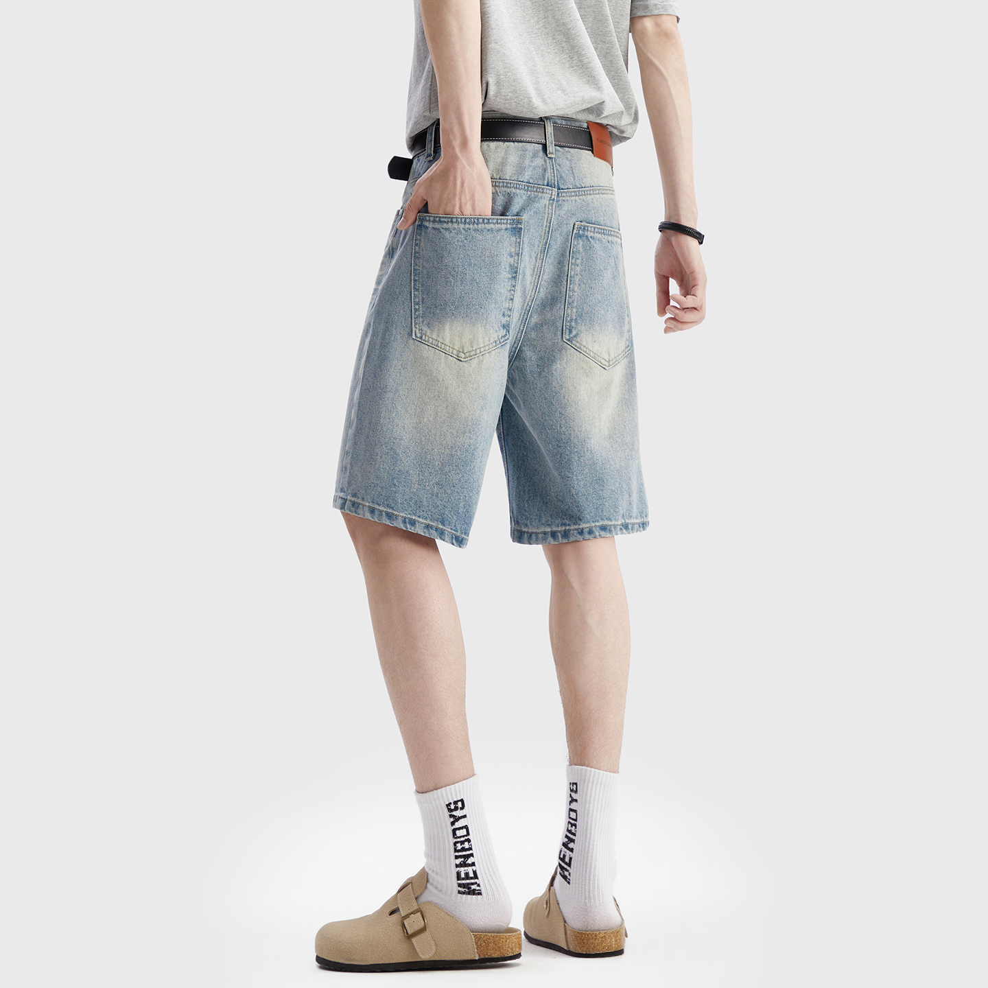 Vintage Washed Denim Shorts Me - مراجعة Street Fashion Baggy وسعره