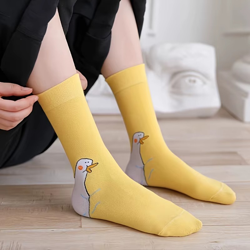 Funny Duck Socks Women Cute An - مراجعة Quirky Street Fashion وسعره