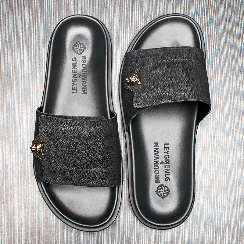 2025 New Genuine Leather Slipp - مراجعة Street Fashion Men 2025 وسعره