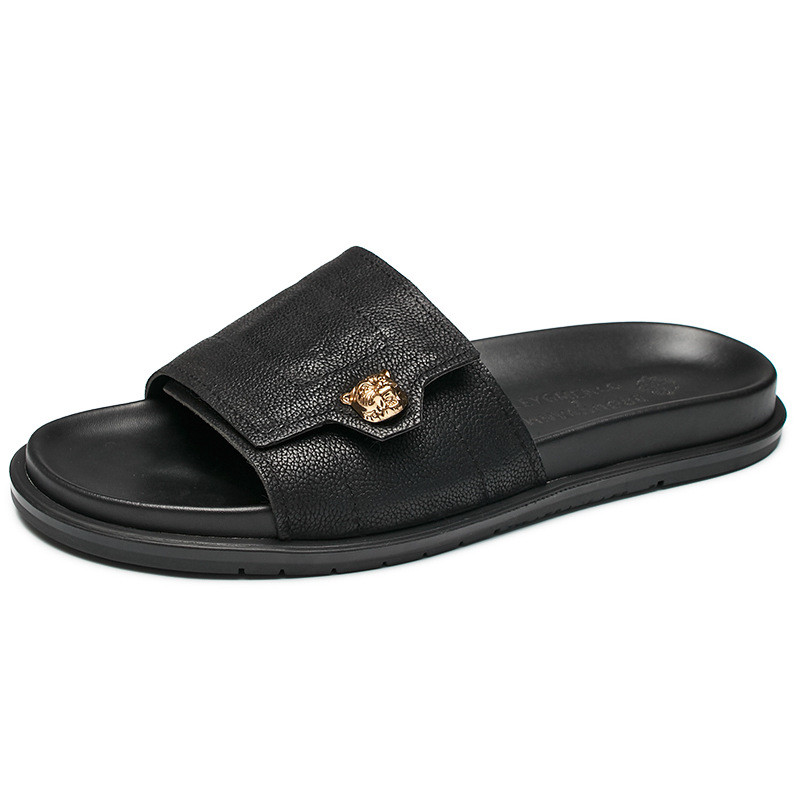 2025 New Genuine Leather Slipp - مراجعة Street Fashion Men 2025 وسعره