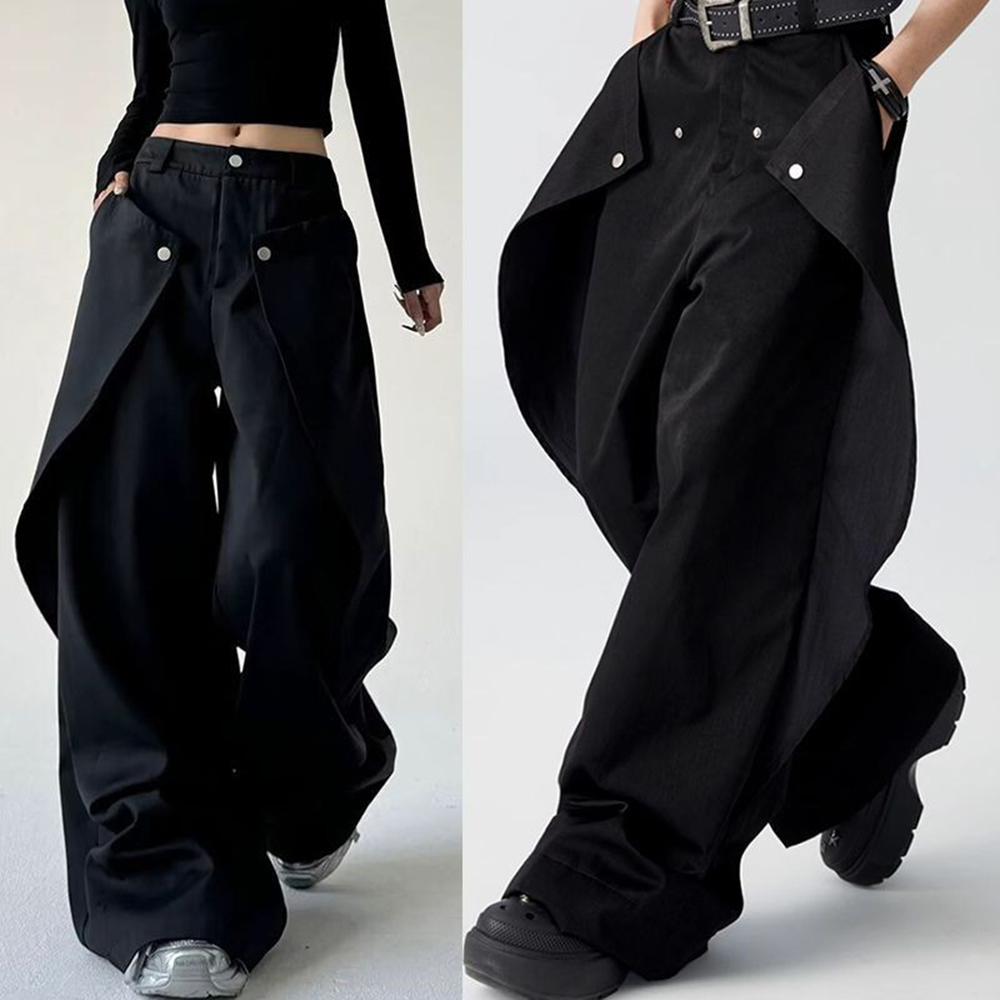 Mens Trousers Stitching Double - مراجعة Street Fashion Men 2025 وسعره