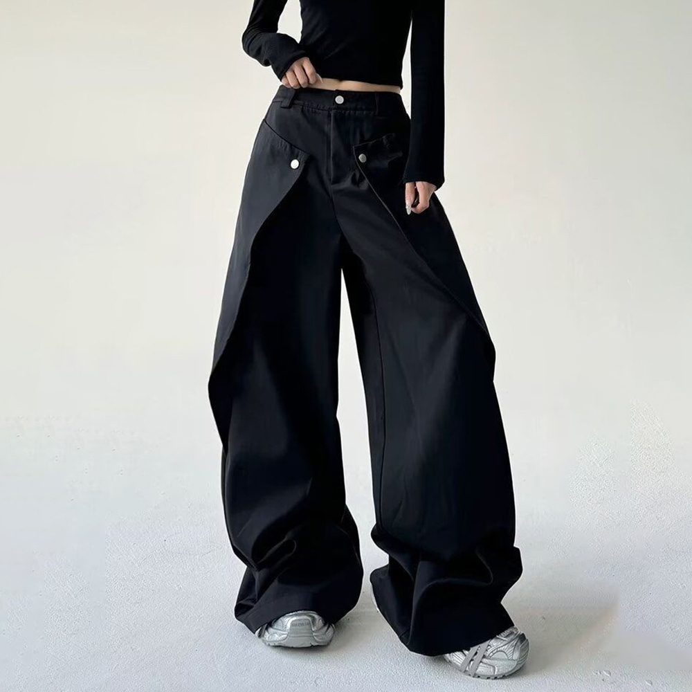Mens Trousers Stitching Double - مراجعة Street Fashion Men 2025 وسعره