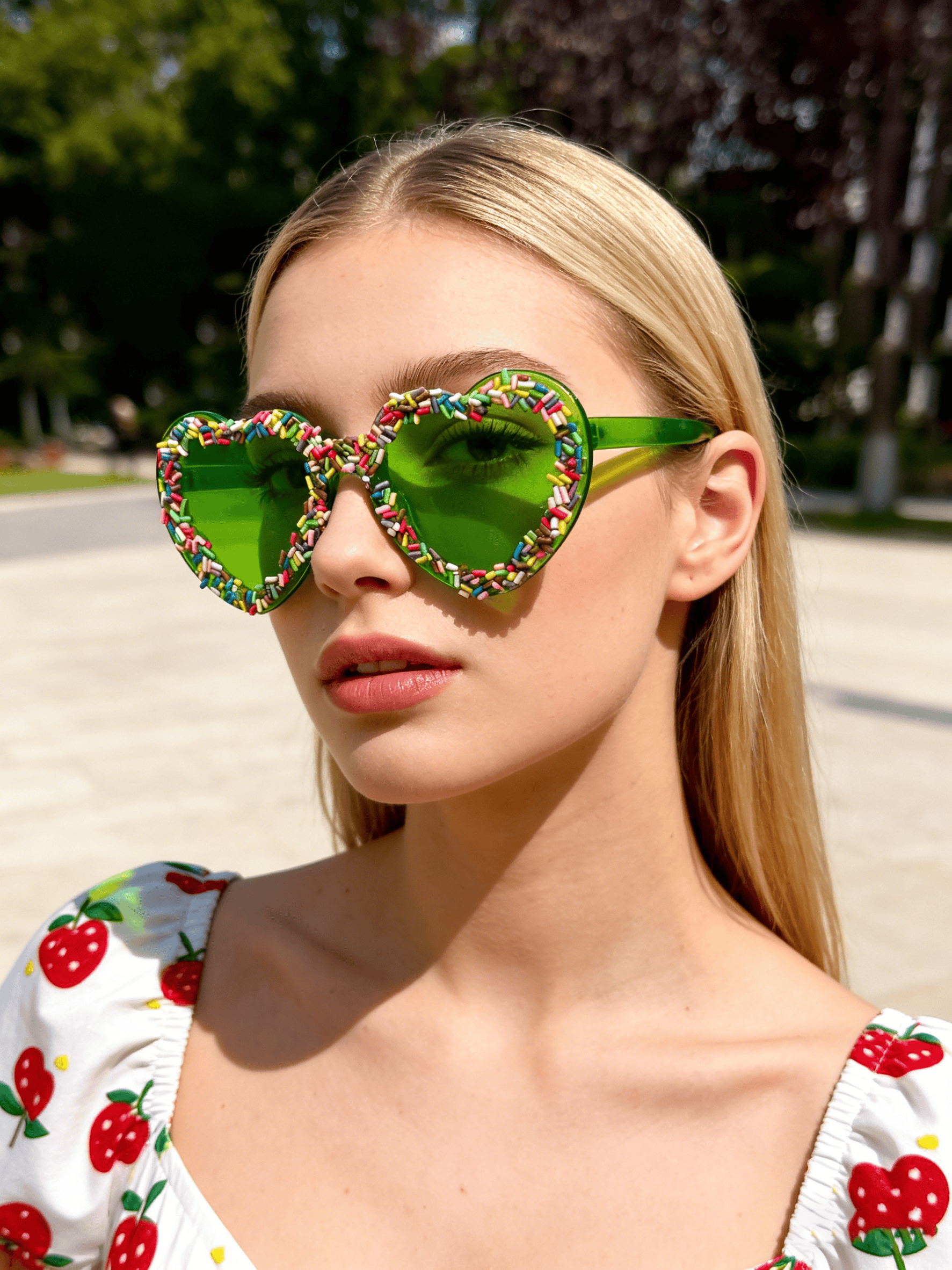 Candy Sprinkle Heart Shaped Su - مراجعة Street Fashion Photo وسعره