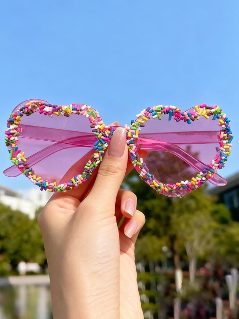 Candy Sprinkle Heart Shaped Su - مراجعة Street Fashion Photo وسعره