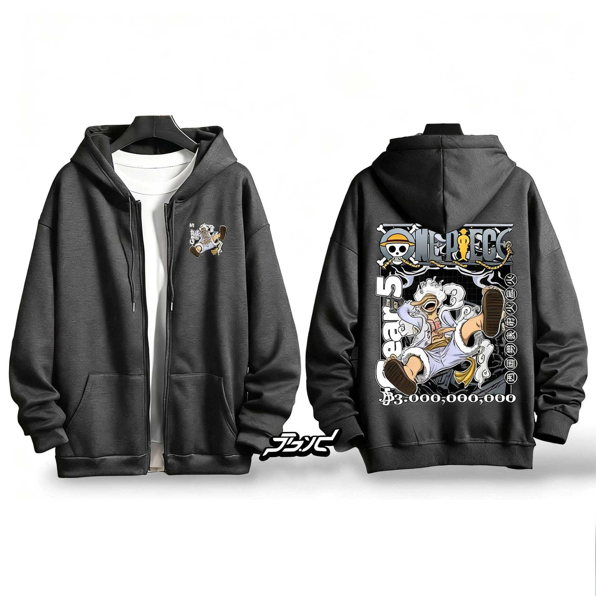 One Piece Gear 5 Luffy Anime H - مراجعة Graphic Hoodie Streetwear وسعره