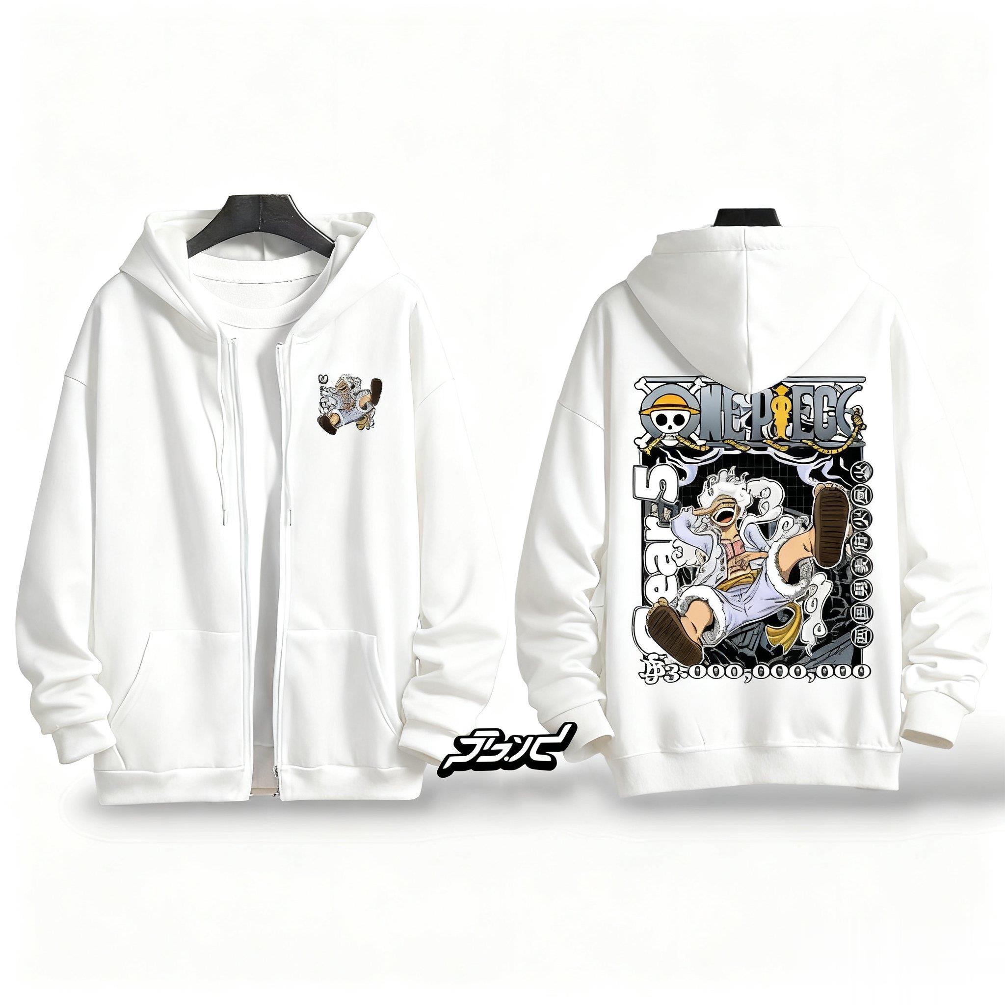 One Piece Gear 5 Luffy Anime H - مراجعة Graphic Hoodie Streetwear وسعره