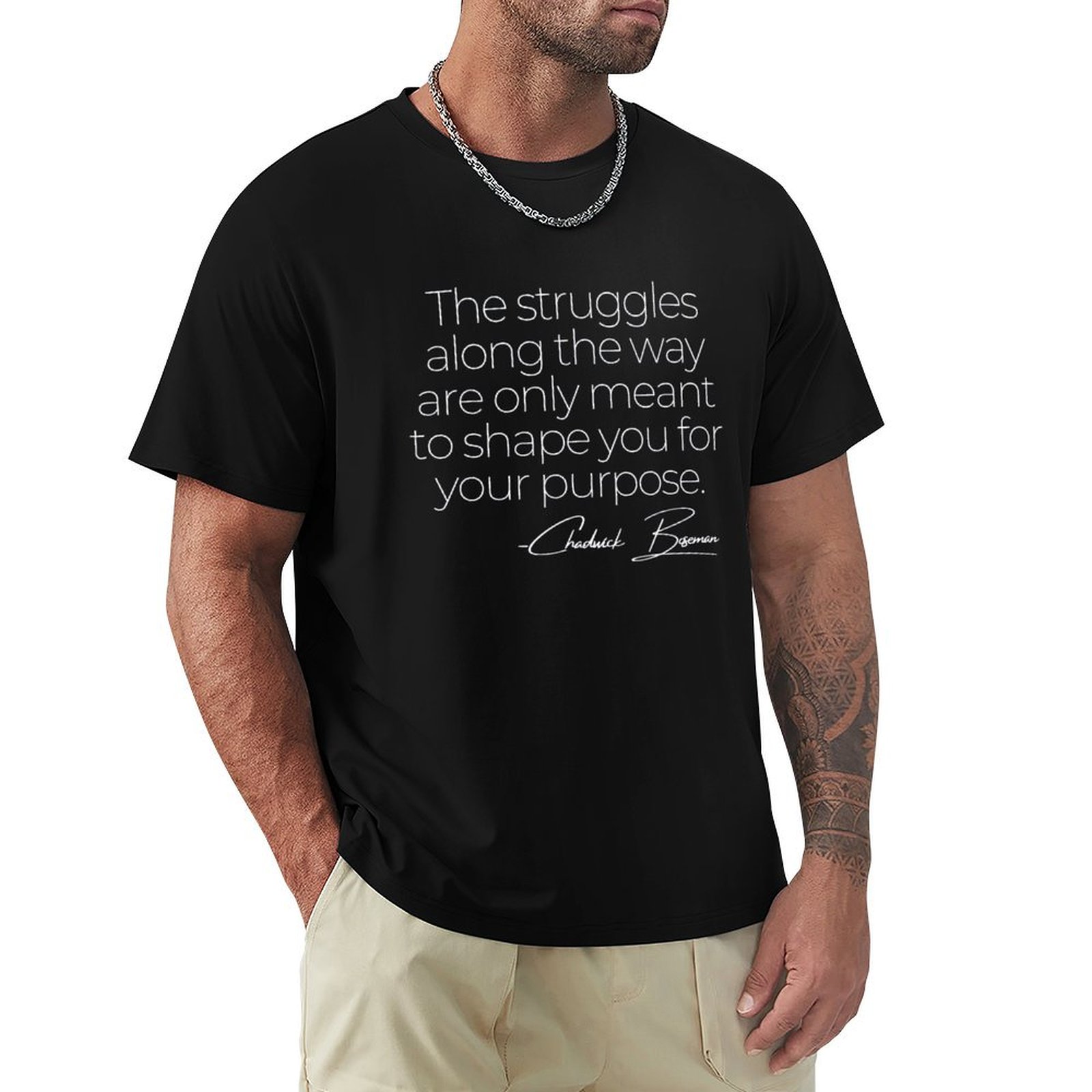 Chadwick Boseman Quote T-Shirt - مراجعة Street Fashion Quotes وسعره