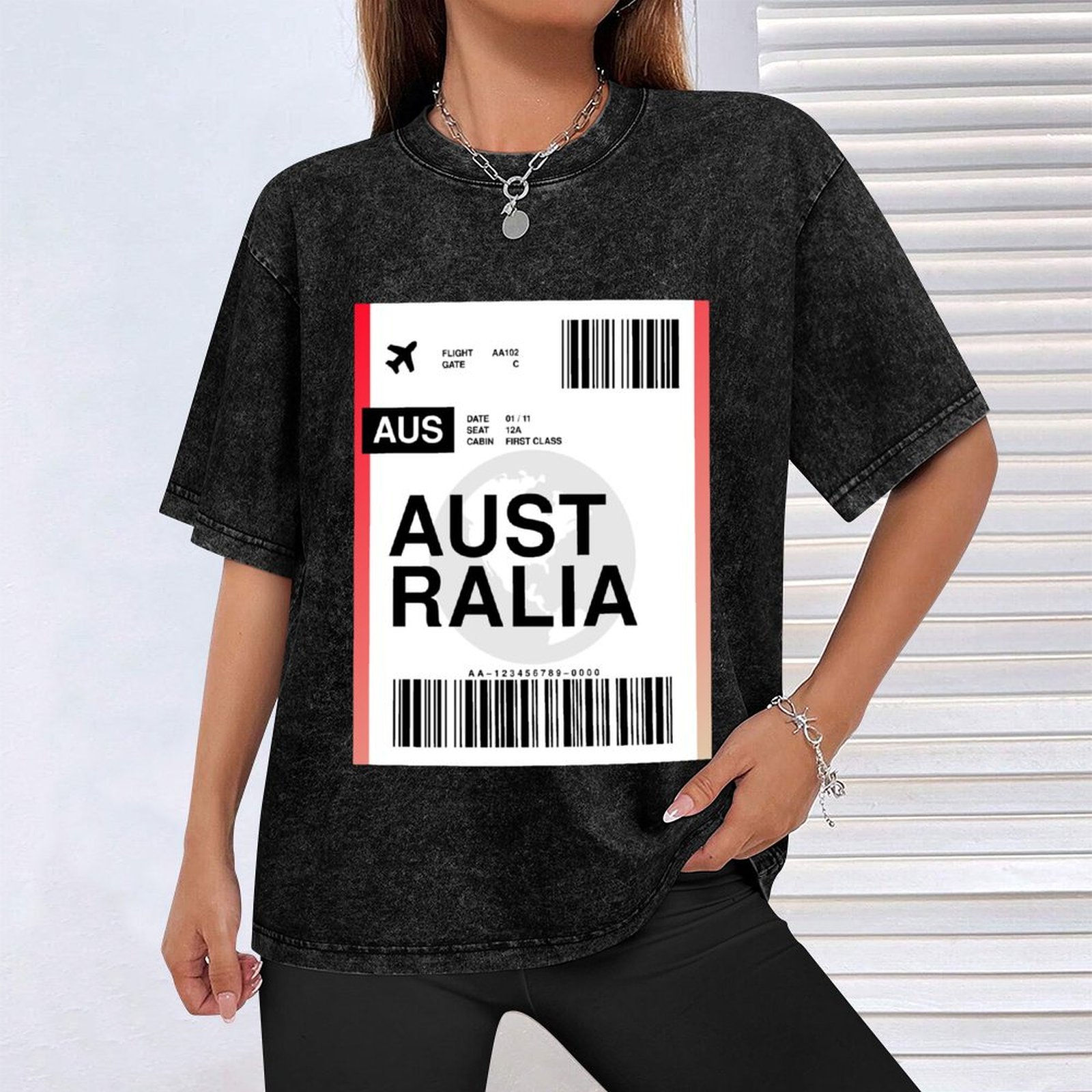 Australia Boarding Pass T-Shir - مراجعة Street Fashion Australia وسعره
