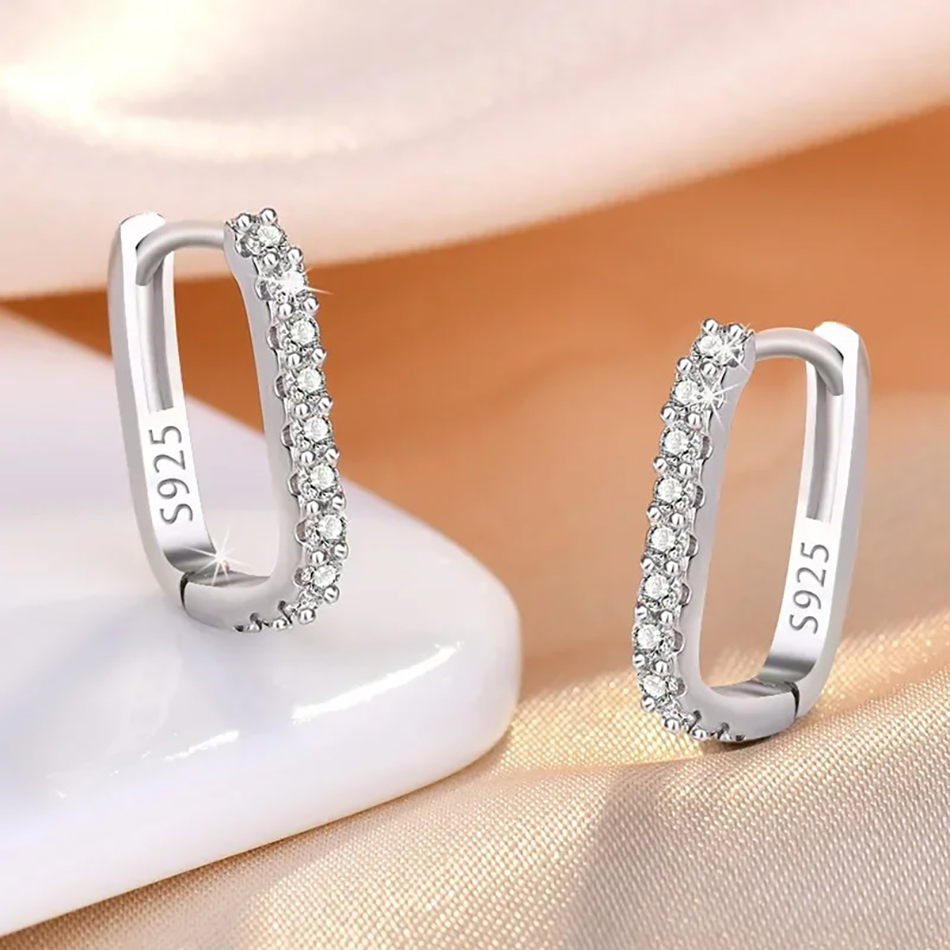 High-quality 925 Sterling Silv - مراجعة Street Fashion Earrings وسعره