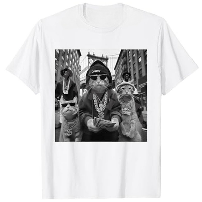 HOT SALE Funny Cat Street Core - مراجعة Quirky Street Fashion وسعره